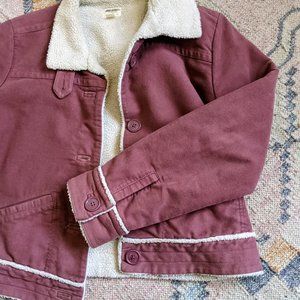 Dusty Rose Shearling Coat